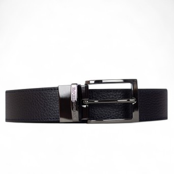 EMPORIO ARMANI - Real leather reversible belt