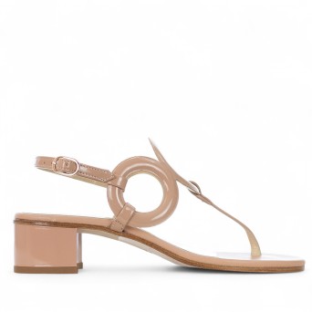 SIANOVIAROMA - Sandale flip-flop en cuir verni