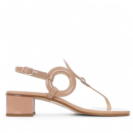 SIANOVIAROMA - Sandale flip-flop en cuir verni