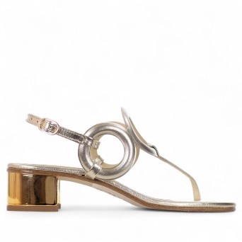 SIANOVIAROMA - Sandale flip-flop en cuir verni