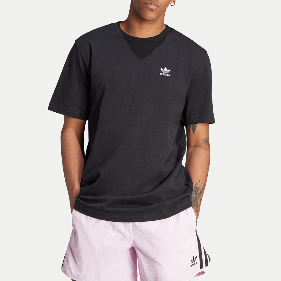 ADIDAS ORIGINALS - T-shirt Classics Trefoil - Colore: Nero,Taglia: M