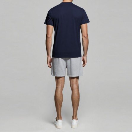 OUT/FIT - Stretchfreies T-Shirt mit Rundhalsausschnitt und Logo