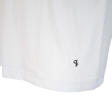 OUT/FIT - Camiseta elástica de cuello redondo con logotipo OUT/FIT - Camiseta elástica de cuello redondo con logotipo