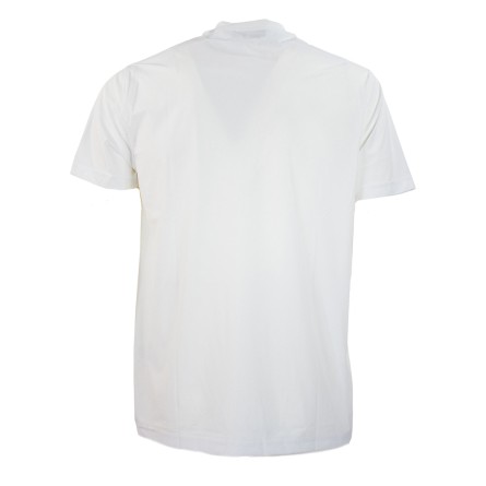 OUT/FIT - Camiseta elástica de cuello redondo con logotipo OUT/FIT - Camiseta elástica de cuello redondo con logotipo