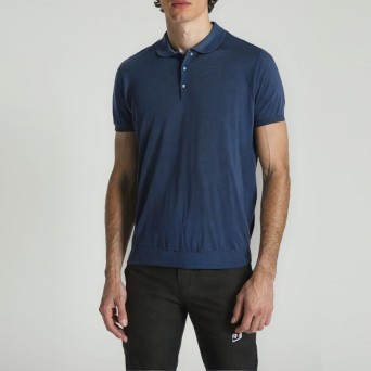 OUT/FIT - Cotton blend three-button polo shirt