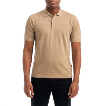 OUT/FIT - Three-button cotton knit polo shirt