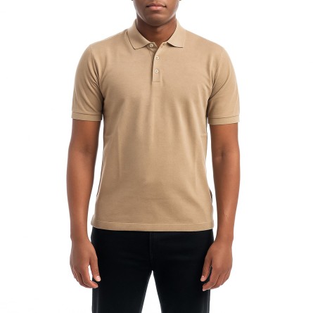 OUT/FIT - Polo a tre bottoni in maglia di cotone