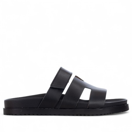 VINCENT VEGA - Zapatilla de piel de becerro con doble hebilla