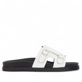 VINCENT VEGA - Zapatilla de piel de becerro con doble hebilla