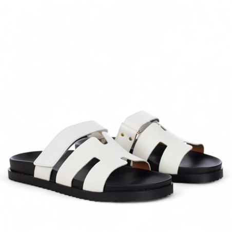 VINCENT VEGA - Calfskin leather slipper with velcro