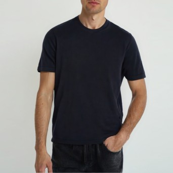OUT/FIT - T-shirt in maglia di cotone con patch logo 2