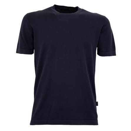 OUT/FIT - T-shirt in maglia di cotone con patch logo OUT/FIT - T-shirt in maglia di cotone con patch logo