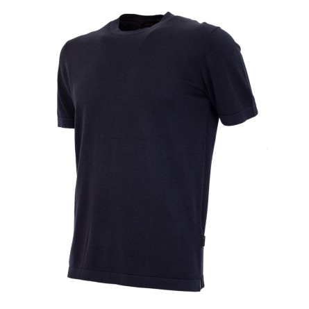 OUT/FIT - T-shirt in maglia di cotone con patch logo OUT/FIT - T-shirt in maglia di cotone con patch logo