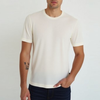 OUT/FIT - T-shirt in maglia di cotone con patch logo 2