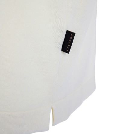 OUT/FIT - T-shirt in maglia di cotone con patch logo OUT/FIT - T-shirt in maglia di cotone con patch logo