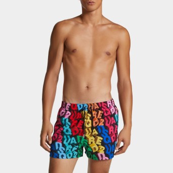 DSQUARED2 - Costume da bagno con logo all over