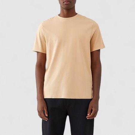 BRIATORE MILANO - Camiseta básica de cuello redondo en mezcla de algodón