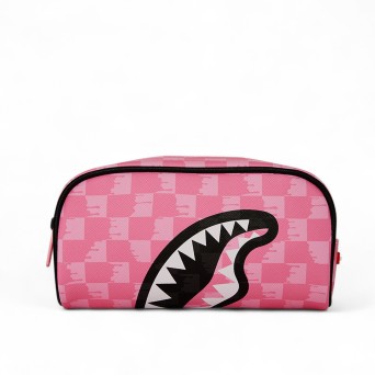 SPRAYGROUND - Portapastelli PINK AND BLACK DRIP CHECK