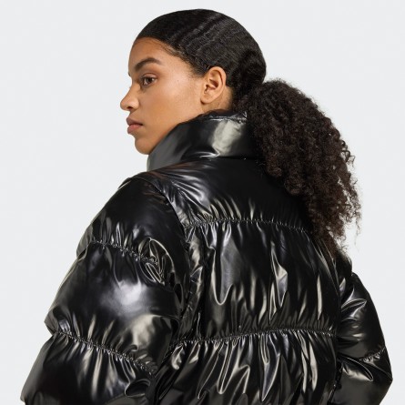 adidas originals クロップドジャケット S 黒 ADIDAS ORIGINALS - Puffer Jacket Essentials Glossy 2 In 1