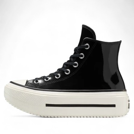 CONVERSE - Baskets Chuck Taylor All Star Lift Double Stack Platform Cuir verni