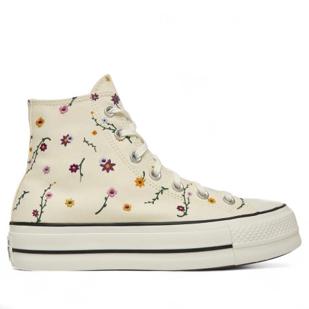 CONVERSE - Sneakers Chuck Taylor All Star Lift Platform Flores Bordadas