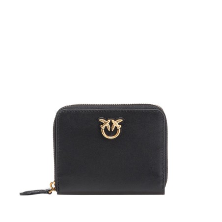PINKO - Love Birds Billetera de Piel con Corte de Diamante