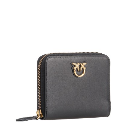 PINKO - Love Birds Billetera de Piel con Corte de Diamante