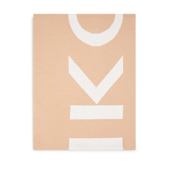 PINKO - Sciarpa misto lana con logo lettering