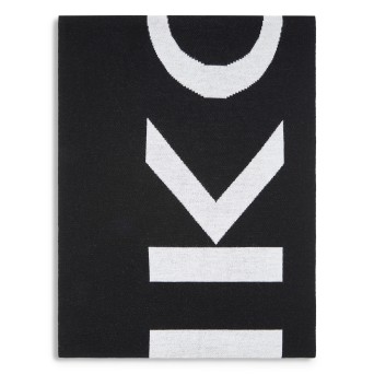 PINKO - Sciarpa misto lana con logo lettering