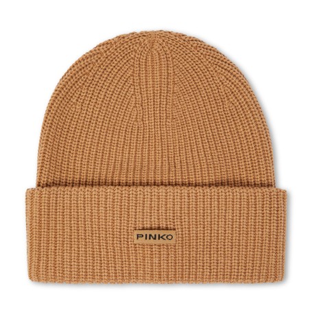 PINKO - Gorra en mezcla de lana con parche del logotipo