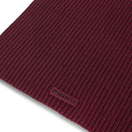 PINKO - Wool blend scarf with logo patch