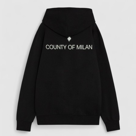 COUNTY OF MILAN - Sweat à capuche effet délavé avec logo