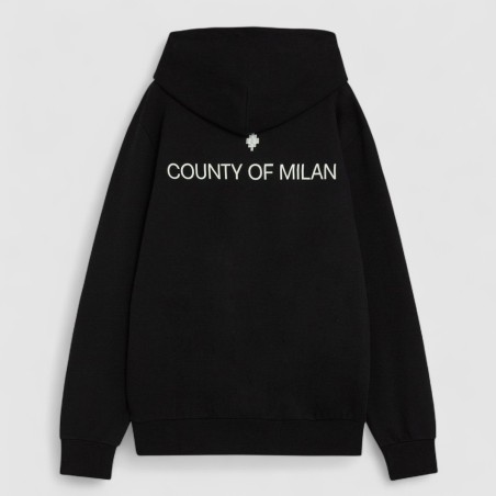 COUNTY OF MILAN - Sweat à capuche effet délavé avec logo