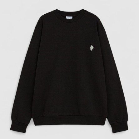 COUNTY OF MILAN - Sweatshirt mit Rundhalsausschnitt und Logo aus gewaschenem Effekt