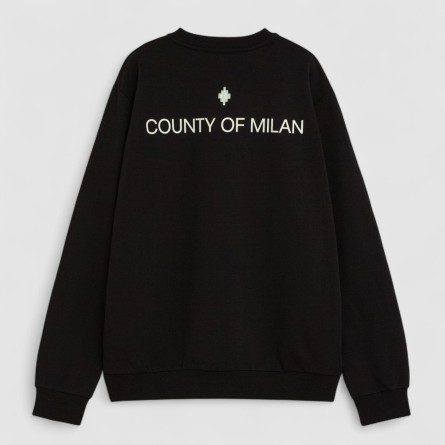 COUNTY OF MILAN - Sweatshirt mit Rundhalsausschnitt und Logo aus gewaschenem Effekt