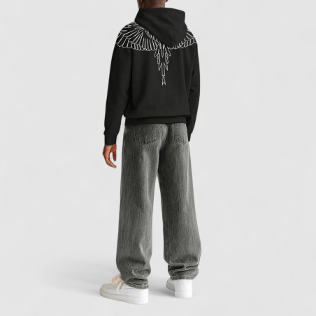 COUNTY OF MILAN - Hoodie with geometric eagle print