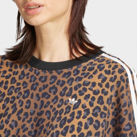 ADIDAS ORIGINALS - Sweat à col roulé léopard