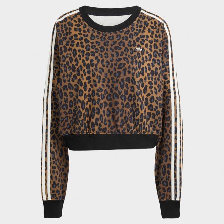 ADIDAS ORIGINALS - Sudadera con cuello redondo de leopardo