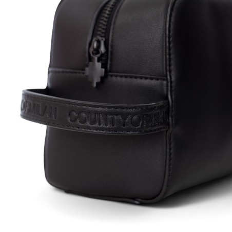 COUNTY OF MILAN - Beauty case in ecopelle con logo stampato