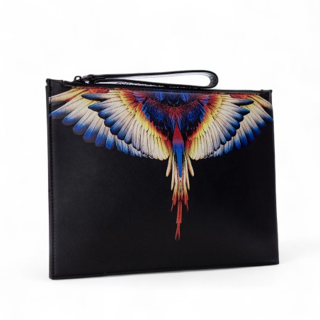 COUNTY OF MILAN - Pochette in ecopelle con stampa Wings