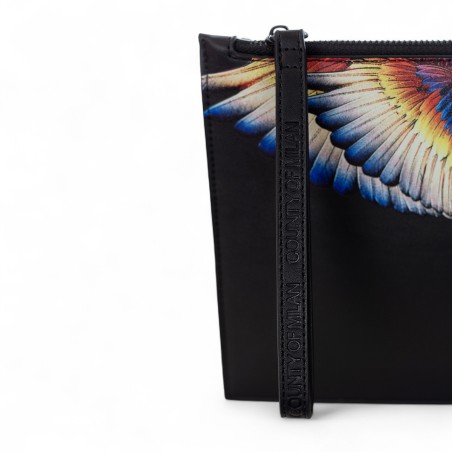 COUNTY OF MILAN - Clutch-Tasche aus Kunstleder mit Wings-Print