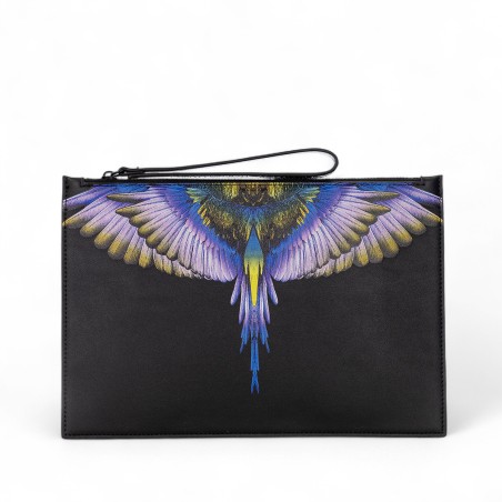 COUNTY OF MILAN - Pochette in ecopelle con stampa Wings