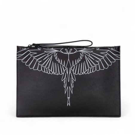 COUNTY OF MILAN - Bolso de mano de piel sintética con estampado Wings