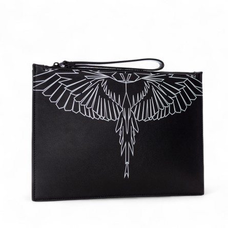 COUNTY OF MILAN - Clutch-Tasche aus Kunstleder mit Wings-Print