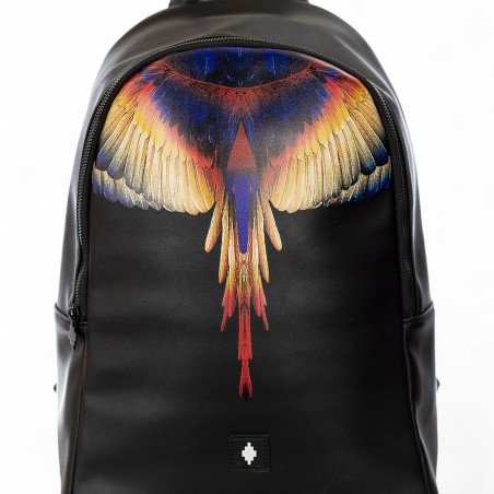 COUNTY OF MILAN - Mochila de piel sintética con estampado Wings