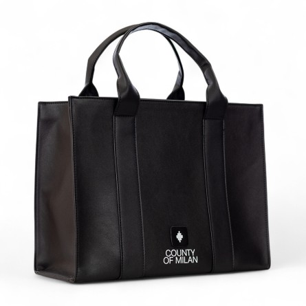 COUNTY OF MILAN - Sac à main en faux cuir avec patch logo
