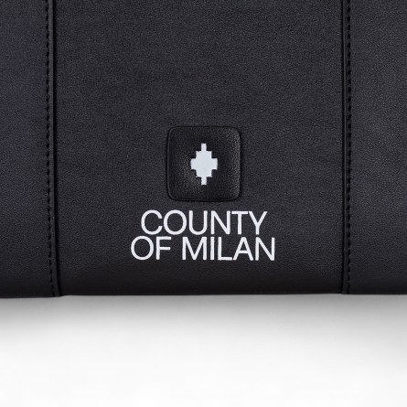 COUNTY OF MILAN - Bolso de piel sintética con parche del logotipo