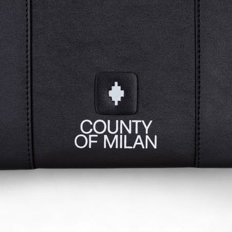 COUNTY OF MILAN - Borsa a mano in ecopelle con patch logo