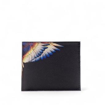 COUNTY OF MILAN - Faux leather wallet with Wings print