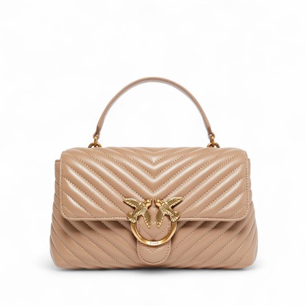 PINKO - Medium Love Bag Puff handbag in chevron nappa leather